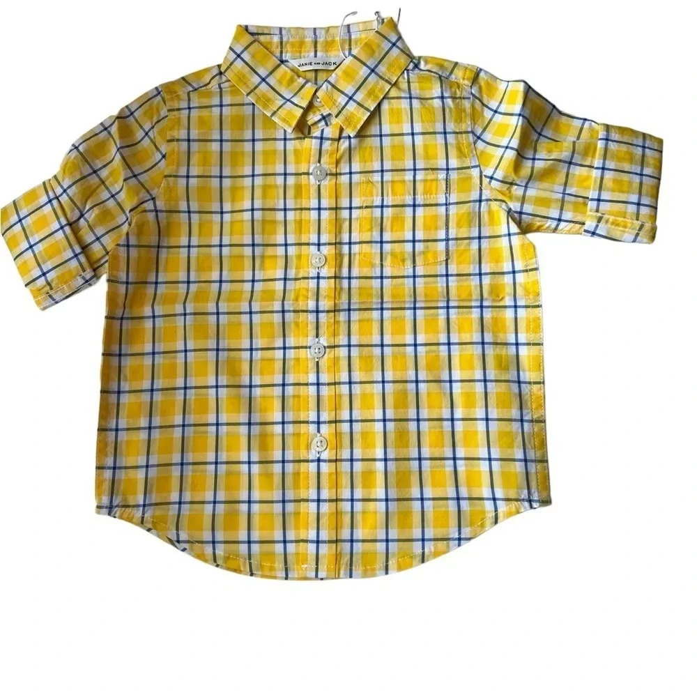 NWT Janie and Jack Plaid Button down shirt